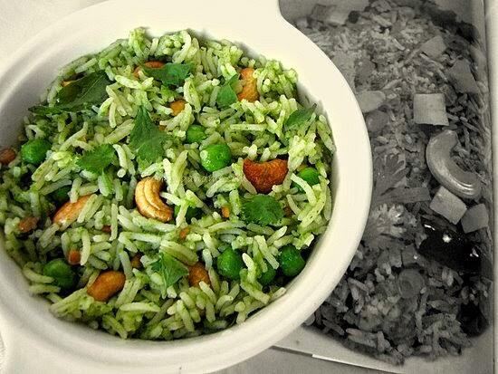 kothamalli sadam - south indian coriander rice recipe