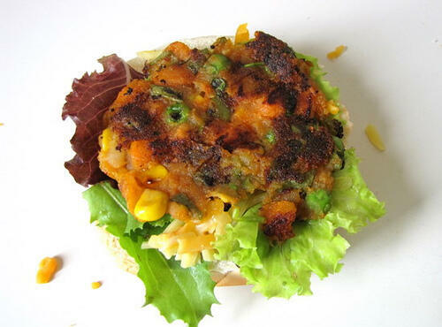 vegetable burger, how to make vegetable burger at home