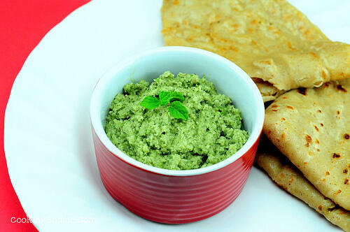 Mint Chutney - Pudina Coconut Chutney Recipe