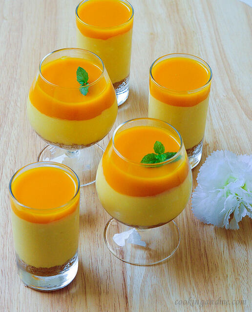Eggless No-Bake Mango Cheesecake Recipe Step by Step
