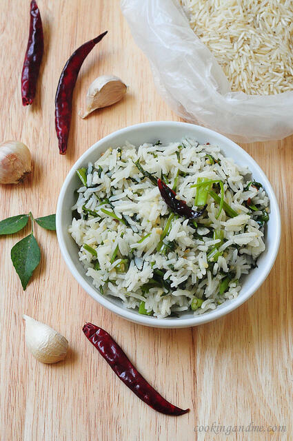 kang kong flavoured rice recipe