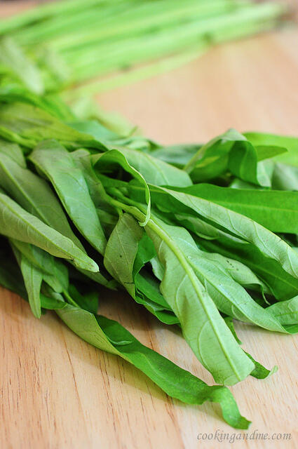 kang kong garlic rice recipe