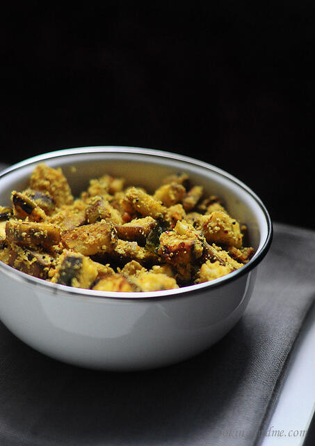 vazhakkai roast / raw banana roasted curry recipe