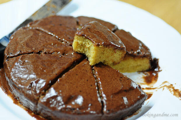 One Bowl Butter Cake with Chocolate Cream Frosting