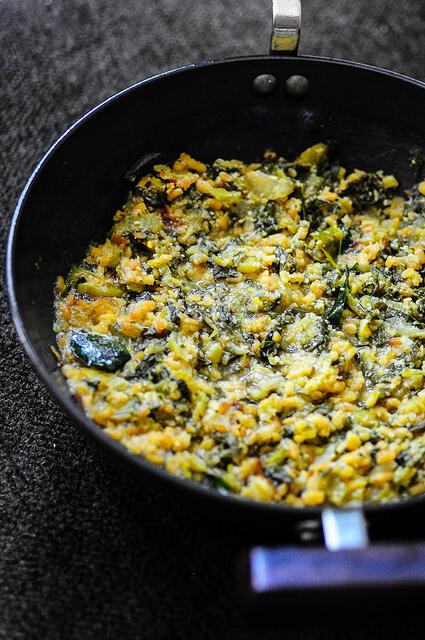 Bok Choy Dal Curry-Bok Choy with Lentils