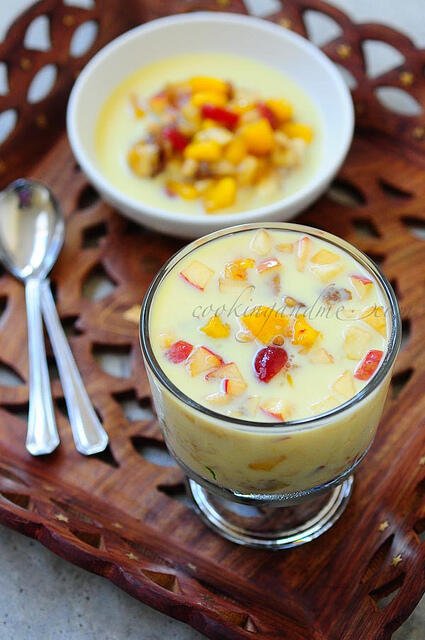 Fruit Custard Recipe, Fruit Salad with Custard Sauce Fruit Custard Recipe-Fruit Salad Recipe with Custard Sauce
