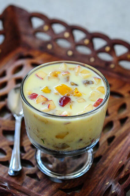 Fruit Custard Recipe, Fruit Salad with Custard Sauce Fruit Custard Recipe, Fruit Salad with Custard Sauce