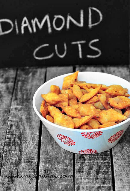 Spicy Diamond Cuts Recipe-Savory Diamond Cuts Recipe