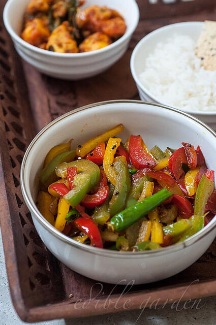 Capsicum Stir-Fry Recipe-Capsicum Sabji Recipe