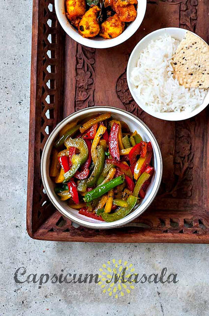 capsicum masala-capsicum stir fry recipe