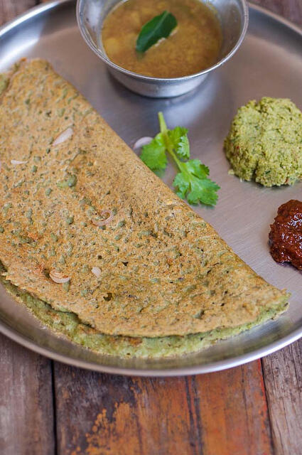 Andhra Pesarattu Recipe, Pesarattu with Green Moong Dal