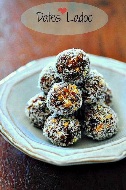 date & nut balls - dates and nuts laddu or ladoo
