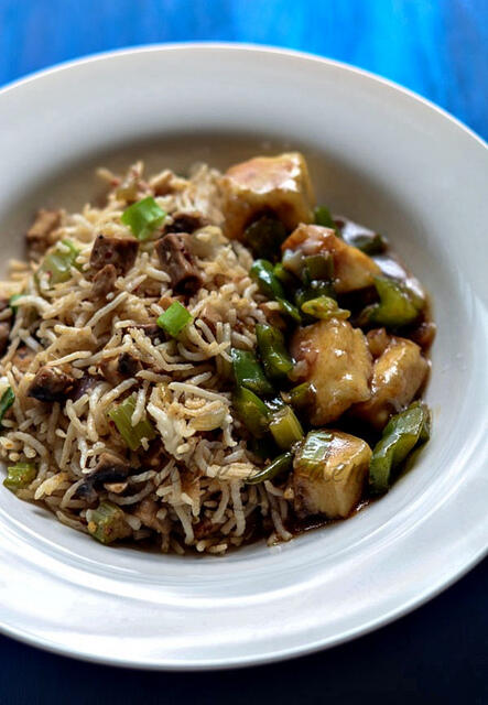 how to make indian mushroom fried rice recipe