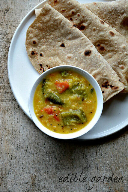 Tomato Capsicum Dal Recipe - Tomato Dal (no Onion no Garlic) capsicum tomato dal recipe-dal with tomatoes and capsicum-4