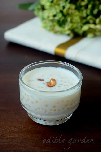 Sago Payasam - Easy Sago Payasam Recipe for Onam Step by Step sago payasam-sabudana kheer-sago pearls payasam