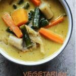 vegetarian thai green curry with vegetables recipe