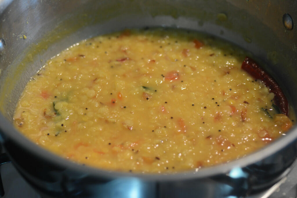 masoor dal tadka recipe, how to make dal tadka without pressure cooker