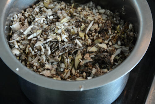 banana flower thoran, how to make banana flower thoran recipe