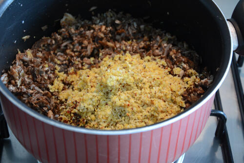 banana flower thoran, how to make banana flower thoran recipe