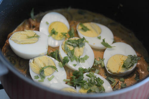 egg curry with coconut milk, coconut milk egg curry recipe