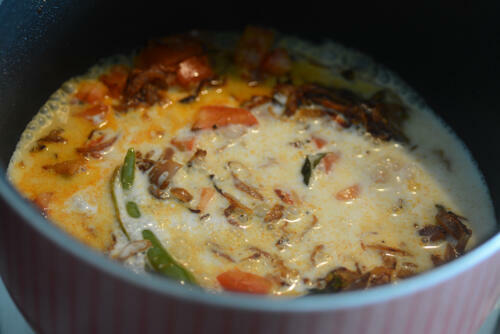 egg curry with coconut milk, coconut milk egg curry recipe