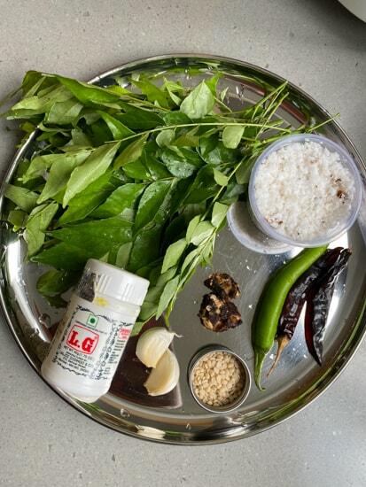 Curry leaves thogayal recipe